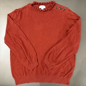 LOFT Outlet Burnt Orange/Rust Long Sleeve Sweater - Size L